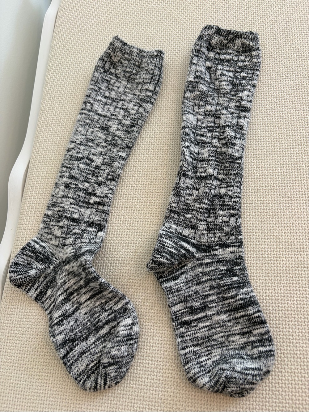 Marled Crew Socks - Gray